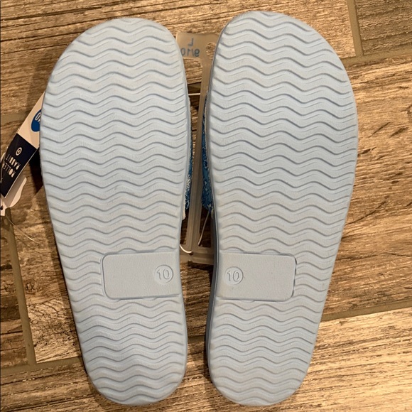 Roller Rabbit Blue Paisley Slide Sandals - Picture 4 of 5